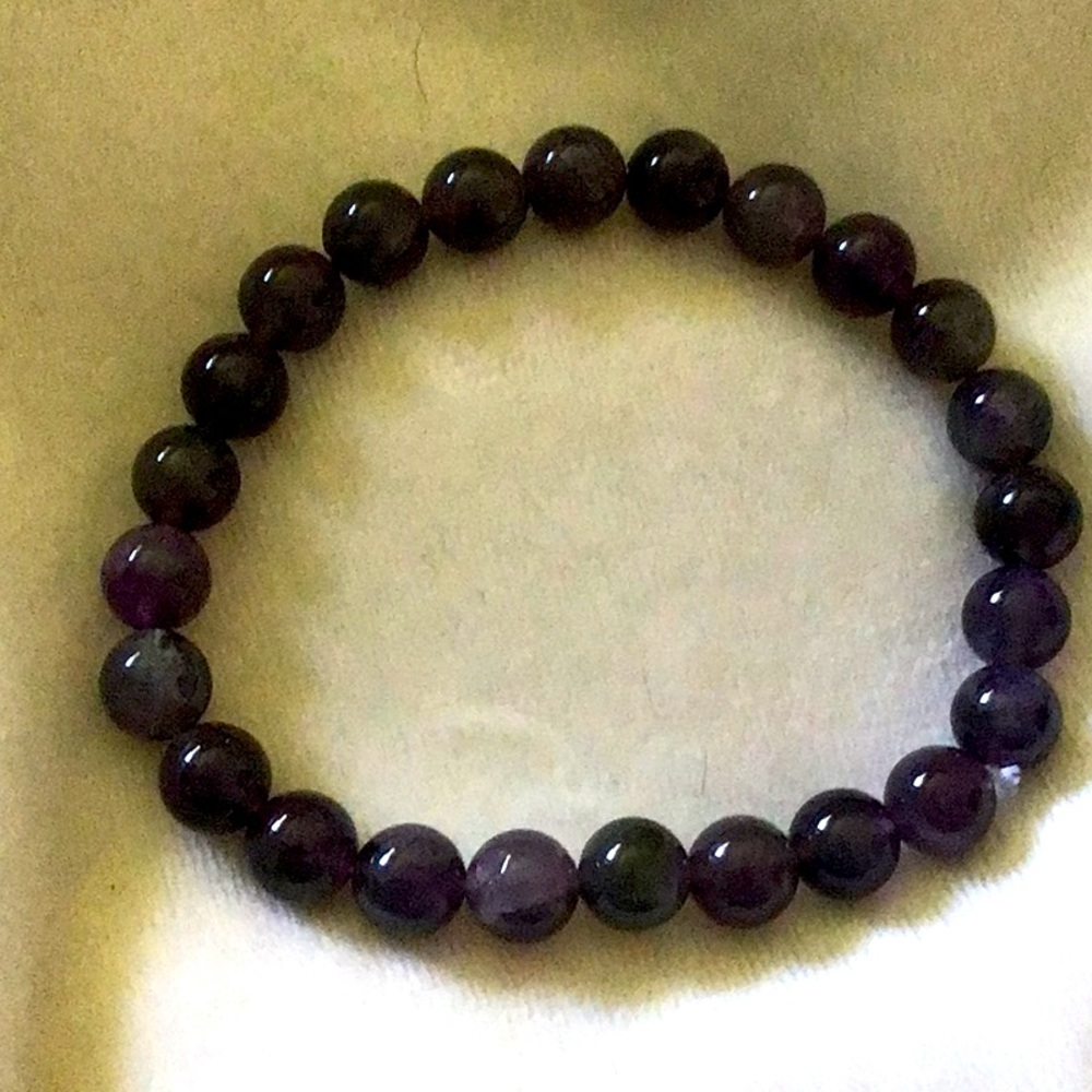NWT Beaded amethyst crystal bracelet.